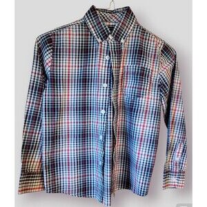 French Toast Boys Long Sleeve Button Down Multicolor Plaid Shirt Size 8